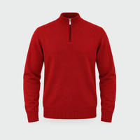 Lucien | Maglione Uomo Half-Zip Vestibilità Classica | Maglia Morbida e Calda | Rosso, Grigio, Nero e Altri | Taglie M-4XL