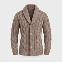 Étienne | Cardigan Uomo in Maglia Spessa e Calda | Isolante e Traspirante | Kaki, Grigio, Marrone e Nero | Taglie M-2XL