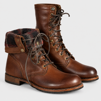 Roberta | Stivali Donna in Vera Pelle | Fodera Traspirante, Suola Flessibile | Marrone Scuro | Taglie EU 36-43