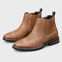 Stivali Chelsea Uomo Slip-On con Cuciture Western | Marrone Nero Antracite | Taglie EU 39-45