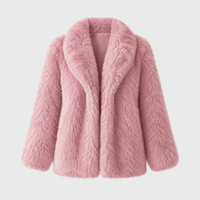 Giacca Donna Cropped Aperta in Peluche Invernale | Undici Colori | Taglie XS-L