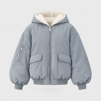 Giacca Donna Oversize Vestibilità Rilassata Foderata in Pile con Zip | Blu Nero Beige | Comfort Cosy | Taglie S-2XL