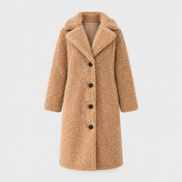 Piumino Donna Oversize Lungo Teddy Fleece Cosy | Quattro Tonalità Naturali | Taglie S-5XL