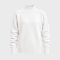 Maglione Donna Vestibilità Rilassata Collo Mock a Maglia | Dieci Colori | Comfort Autunno Inverno | Taglie S-XL