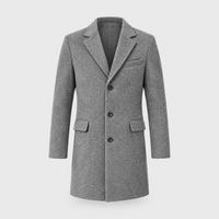 Cappotto Uomo Sartoriale Longline Monopetto Invernale | Nero Grigio | Taglie S-3XL