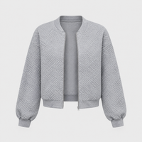 Bomber Donna Cropped Trapuntato con Zip a Texture | Undici Colori | Range Ampio | Taglie S-2XL