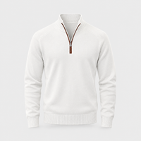 Maglione Uomo Pullover Vestibilità Regolare con Quarter-Zip a Maglia | Dieci Colori | Taglie M-3XL