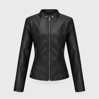 Giacca Biker Donna Slim-Fit dal Look Sleek con Zip | Cinque Colori | Taglie S-3XL
