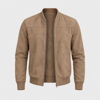 Bomber Uomo Trapuntato Slim-Fit Morbido con Zip | Marrone Blu Verde Blu Navy | Taglie S-2XL
