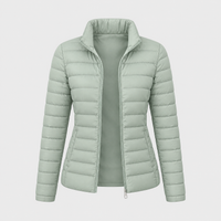 Cappotto Donna Piumino Trapuntato Leggero con Collo Alto e Zip | Cinque Colori | Taglie M-2XL