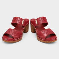 Sandali Mule Donna dal Look Sleek Trapuntati con Tacco a Blocco | Sei Colori | Taglie UK 2-10