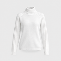 Maglione Donna Dolcevita a Costine Stretchy Vestibilità Rilassata | Bianco Rosa Nero Marrone | Taglie S-2XL