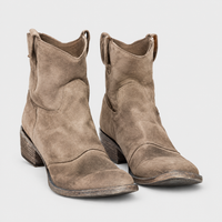 Stivaletti Donna Vintage Western Morbido Pull-On | Marrone Nero Blu Grigio Rosa | Taglie EU 35-43