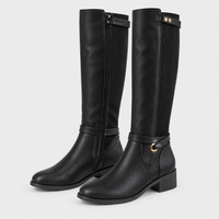 Stivali Ortopedici Donna al Ginocchio Riding in Materiale Morbido | Marrone Nero | Taglie EU 35-43