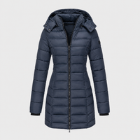 Piumino Donna Lungo Trapuntato con Cappuccio | Sette Colori | Range Ampio | Taglie S-3XL
