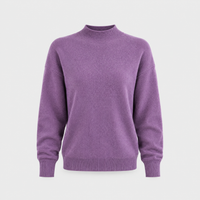 Maglione Donna Collo Mock Vestibilità Rilassata Isolante in Lana Merino | Diciotto Colori | Range Massimo | Taglie S-2XL