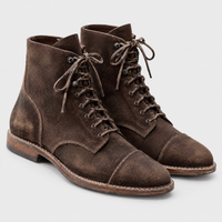 Stivali Uomo Invernali Rugged in Materiale Morbido con Lacci | Marrone Scuro Marrone Chiaro | Taglie EU 39-45