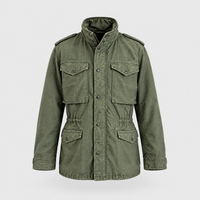 Giacca Field Militare Vintage Donna con Cappuccio Nascosto e Tasche Cargo | Verde Oliva Nero | Taglie S-5XL