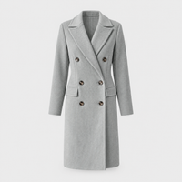 Cappotto Donna Invernale Chic Silhouette Pulita | Beige Blu Chiaro Khaki Grigio Nero | Taglie S-3XL