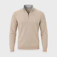 Maglione Uomo Pullover a Costine Stretchy con Quarter-Zip Vestibilità Regolare | Sei Colori | Taglie S-5XL