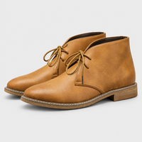 Stivaletti Chukka Uomo dal Look Sleek con Lacci | Cognac Nero Marrone Scuro | Taglie EU 39-45
