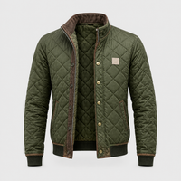 Bomber Uomo Trapuntato Isolante con Collo Alto | Verde | Taglie S-3XL