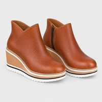 Stivali Chelsea Donna Slip-On Platform Zeppa | Nero Marrone Beige Khaki Blu | Taglie EU 35-43