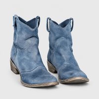 Stivali Donna al Ginocchio Western Morbido Flat | Blu Marrone Rosa Nero Grigio | Taglie EU 35-43