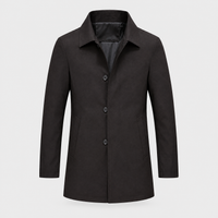 Giacca Uomo Lunga con Chiusura a Bottoni | Vestibilità Slim | Look Casual Elegante | Nero Blu Navy | Taglie S-3XL