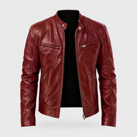 Giacca Uomo Biker Casual dal Look Sleek con Zip | Dieci Colori | Look Rock | Taglie S-5XL
