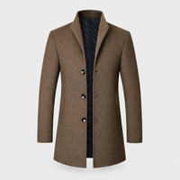 Cappotto Uomo Sartoriale Monopetto Lungo Effetto Lana | Cinque Colori | Silhouette Pulita | Taglie S-2XL