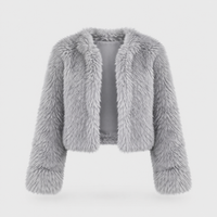 Giacca Donna Cropped in Peluche Cardigan Corto | Sette Colori | Look Chic | Taglie S-2XL