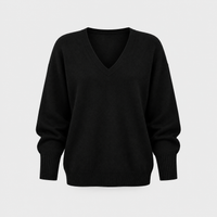 Maglione Donna Cloudsoft in Misto Cashmere Scollo a V Vestibilità Rilassata | Dieci Colori | Range Taglie Plus | Taglie S-5XL