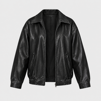 Giacca Donna Oversize Vestibilità Rilassata dal Look Sleek con Zip | Marrone Nero | Taglie S-2XL