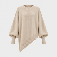 Maglione Donna Sofisticato Isolante in Misto Lana | Verde Oliva Blu Navy Grigio Rosa Marrone | Taglie S-2XL