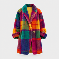 Cappotto Donna Oversize Fantasia Check Statement Winter | Motivo Check | Range Taglie Ampio | Taglie XS-3XL