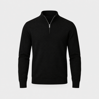 Maglione Uomo Half Zip Collo Alto a Maglia | Sette Colori | Range Taglie Plus | Taglie XS-4XL