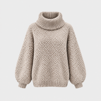 Maglione Donna Chunky Knit Oversized Collo Alto Vestibilità Rilassata | 10 Colori | Taglie S-4XL