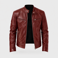 Giacca Uomo Moto Style con Zip Frontale Classica | 10 Colori | Taglie S-5XL