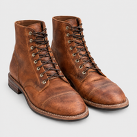 Stivaletti Uomo Stringati dal Look Sleek con Punta Cap-Toe | 4 Colori | Taglie EU 39-45