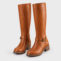 Stivali Donna al Ginocchio dal Look Sleek Classici con Fibbia | 3 Colori | Taglie EU 35-42