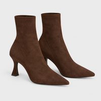 Stivaletti Donna a Calzino con Punta Affusolata Tacco Kitten | 3 Colori | Taglie EU 35-43