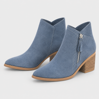 Stivaletti Donna Morbido con Zip Laterale Tacco Basso | 4 Colori | Taglie EU 35-43