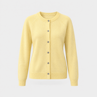 Cardigan Donna in Lana Merino Manica Lunga Vestibilità Classica | 5 Colori | Taglie XS-3XL