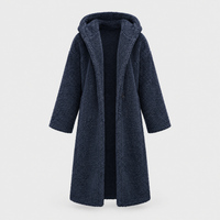 Cappotto Donna Lungo Teddy in Pile con Cappuccio Vestibilità Rilassata | 5 Colori | Taglie XS-3XL