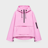 Giacca Donna Anorak con Cappuccio Trapuntata Antivento Half-Zip | 5 Colori | Taglie S-XL
