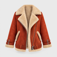 Giacca Donna Moto Oversized Morbido con Fodera Peluche | 3 Colori | Taglie S-3XL