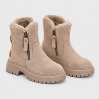 Stivaletti Donna Ortopedici Morbido con Fodera Peluche e Plateau | 2 Colori | Taglie EU 35-43