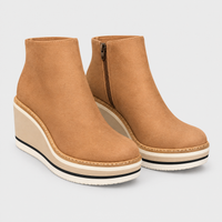Stivaletti Donna con Plateau Wedge Zip-Up dal Look Sleek | 5 Colori | Taglie EU 35-43