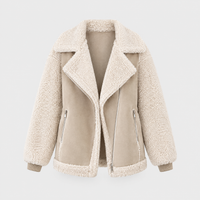 Cappotto Donna Oversized in Peluche Ecologico Vestibilità Rilassata con Colletto Piegato | 2 Colori | Taglie S-3XL